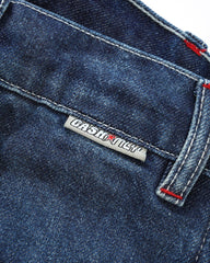 Company Denim Shorts, Distress Washed Slub Blue