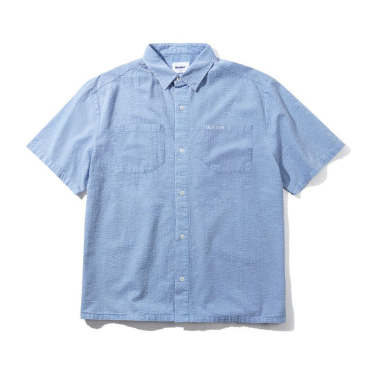 Overdye Seersucker S/S Shirt, Blue