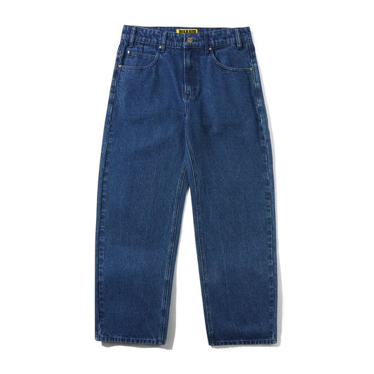 Racer Denim Jeans, Washed Dark Blue