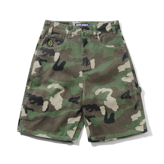 Weathergear Denim Shorts, Woodland Camo