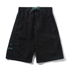 Contrast Board Shorts, Black