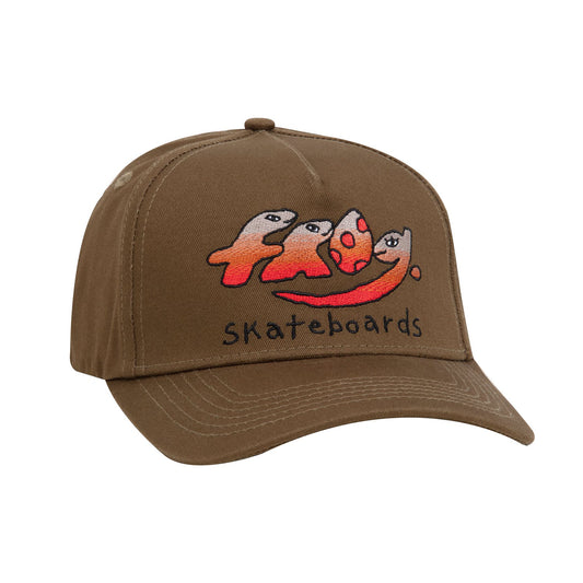 Dino Logo 5 Panel Hat, Olive