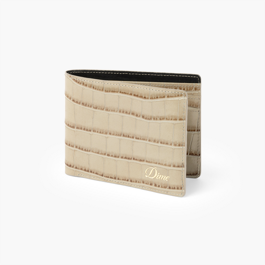 Croc Bifold Wallet, Tan