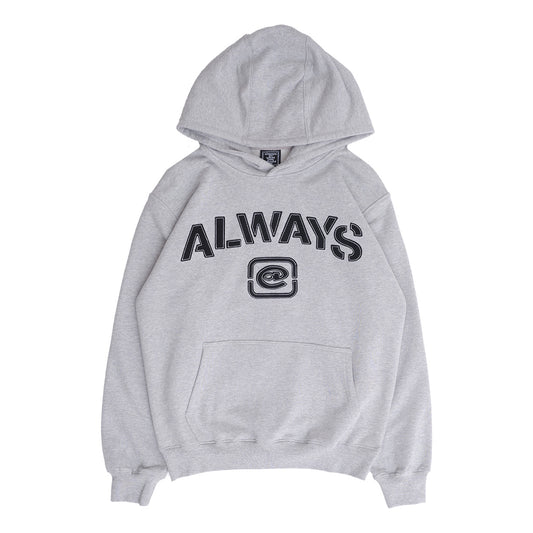 Stencil Applique Hoodie, Grey