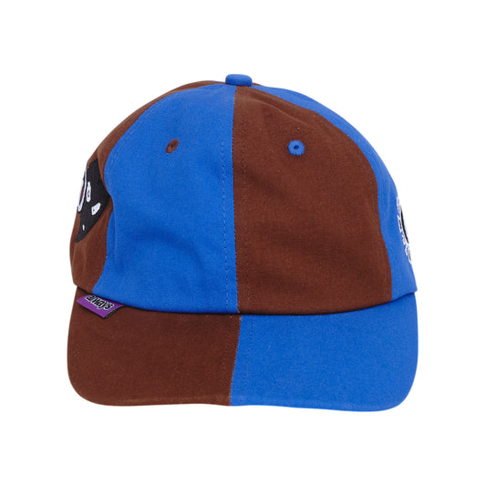 Mixed 6 panel Cap, Blue / Brown