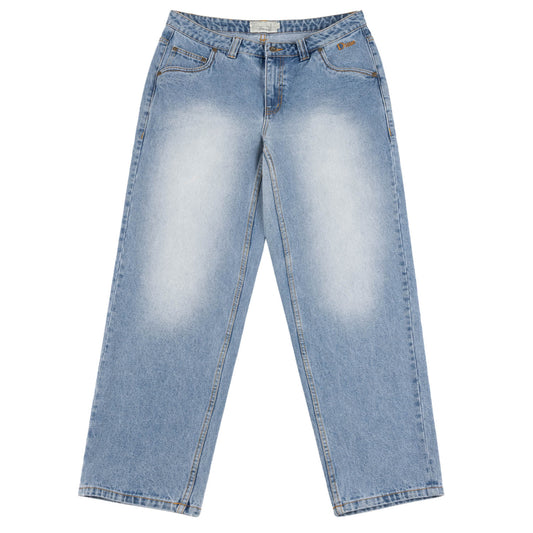 Classic Relaxed Denim Pants, Sandblasted Blue