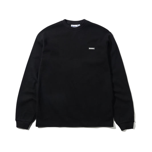 Basic Waffle L/S Tee, Black