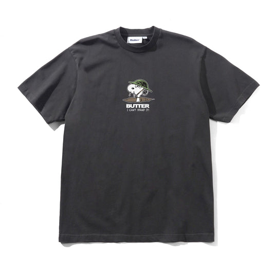 Peanuts Can't Stand It Tee, Washed Black