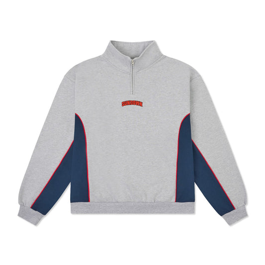Sundown Quarter Zip Fleece, Grey / Navy