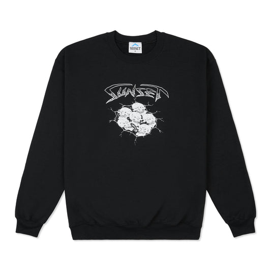 Cracked Crewneck, Black