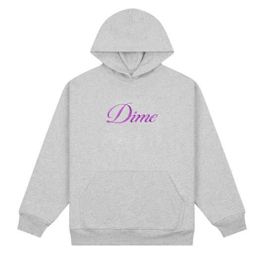Cursive Hoodie, Heather Grey
