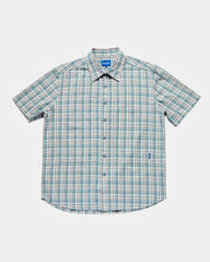 Cliff Short Sleeve Shirt, Petrol Plaid