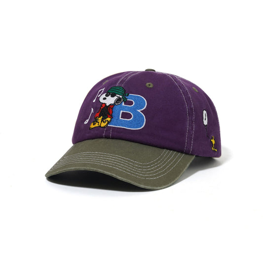 Peanuts Music Snapback Cap, Washed Purple / Fern