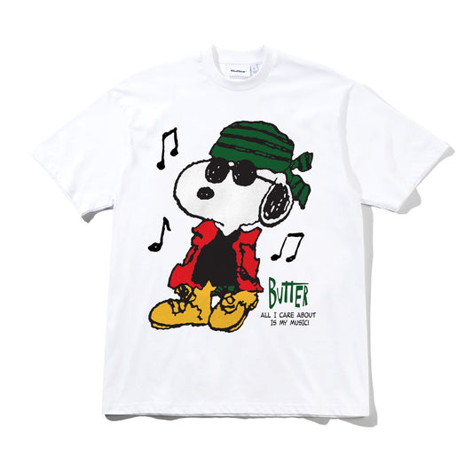 Peanuts Music Tee, White