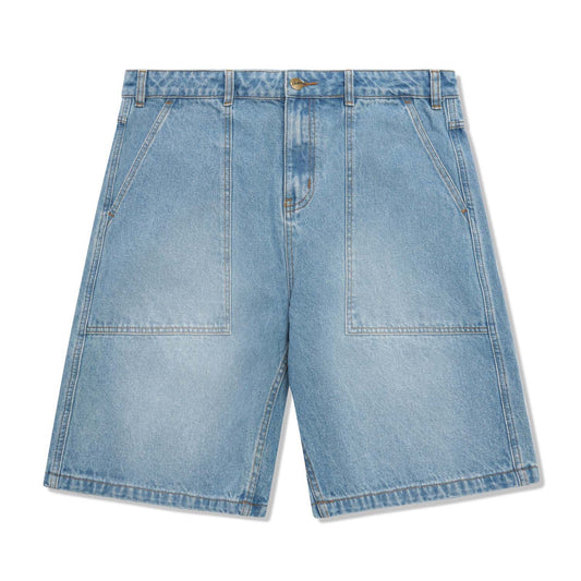 Patch Pocket Denim Shorts, Faded Blue
