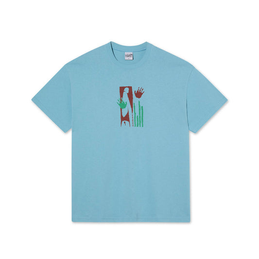 Sitting Hands Tee, Sky Blue