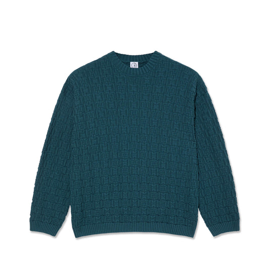 Alex Knit Sweater, Petrol Blue