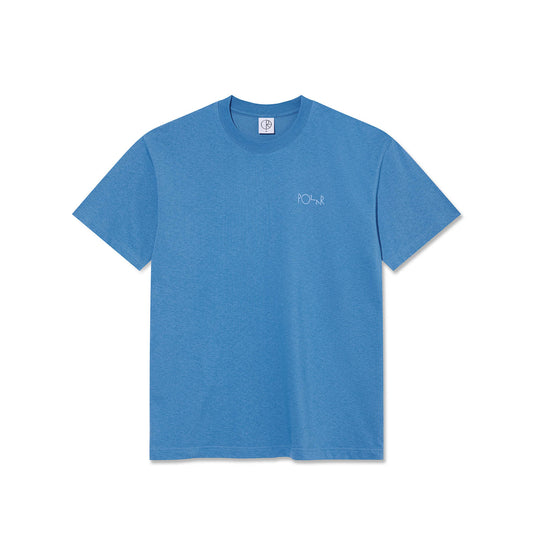 Contrast Stroke Logo Tee, French Blue
