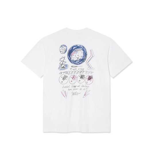 Social Side Tee, White