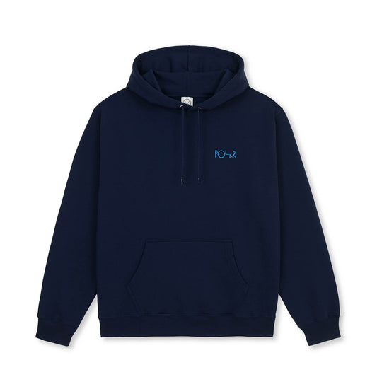 Dave Hoodie Stroke Logo, Dark Blue