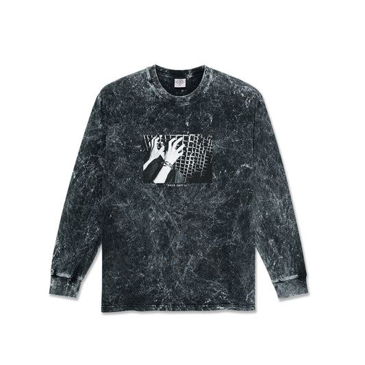 Caged Hands LS Tee, Acid Black