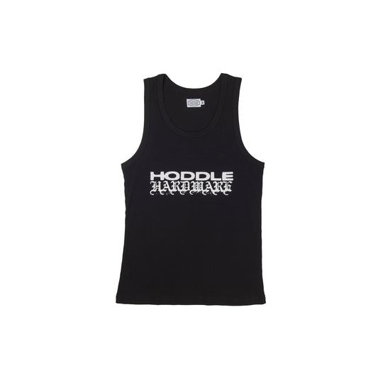 Hardware Ribbed Singlet, Black
