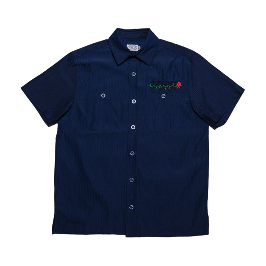 Thorn Seersucker Shirt, Navy