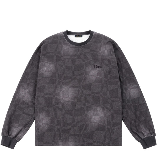 Abstract LS Shirt, Static Black