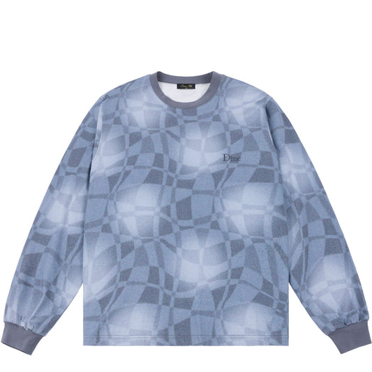 Abstract LS Shirt, Static Blue