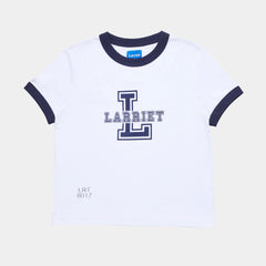 Womens Navy Tee, White