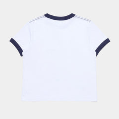 Womens Navy Tee, White