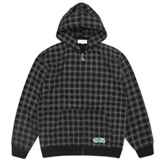 Check Waffle Hood, Black