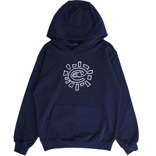 Scribble Sun Hoodie, Navy