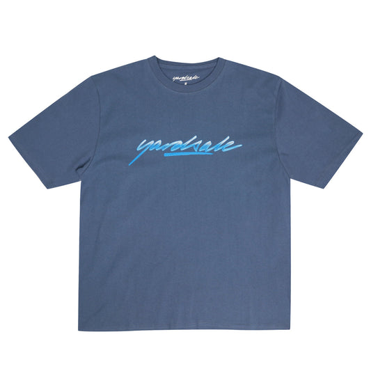 Washed Script T-Shirt, Blue