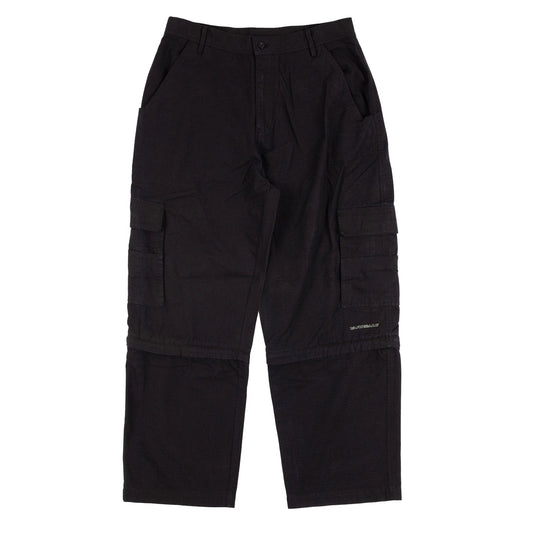 Phantasy Ripstop Cargo Zip-off Shorts, Black