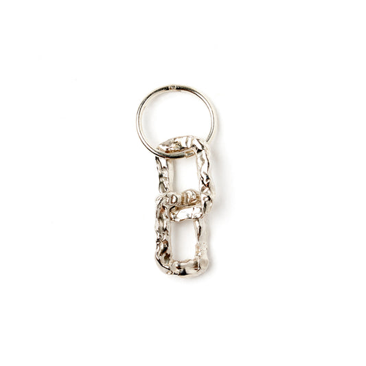 Link Earring, Silver