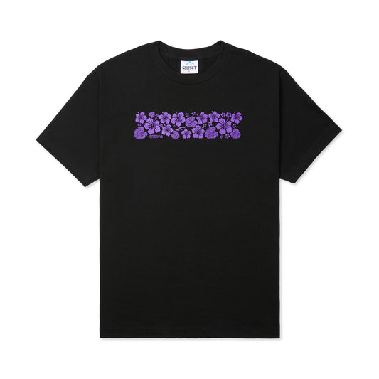 Samoa Floral Stripe Tee, Black
