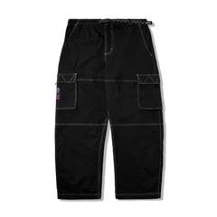 Terrain Contrast Stitch Cargo Pants, Black