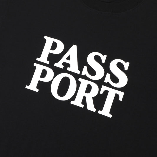 Pass~Port Official Stacked Tee, Black