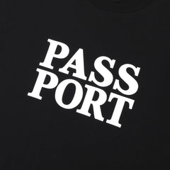 Pass~Port Official Stacked Tee, Black