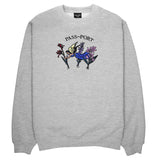Gardening Applique Sweater, Ash Grey