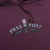 Thistle Embroidery Hood, Berry