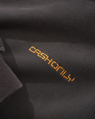 Stencil Pigment Dye Pullover Hood, Washed Black