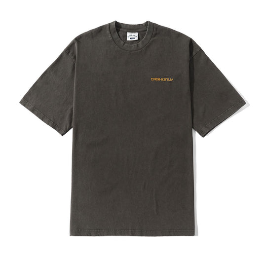 Stencil Pigment Dye Tee, Washed Black