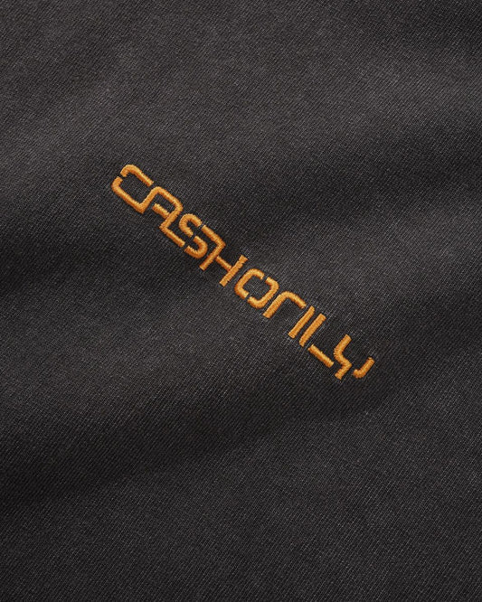 Stencil Pigment Dye Tee, Washed Black