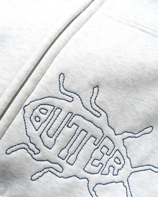 Roach Zip-Thru Hood, Ash