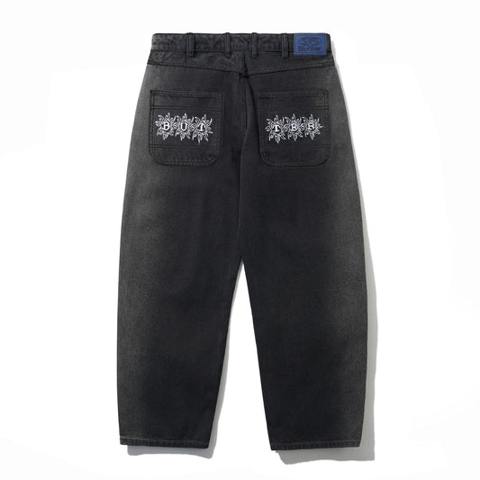 Bronco Denim Jeans, Washed Black