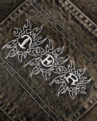 Bronco Denim Shorts, Brown Tint
