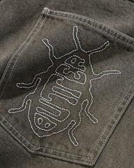 Roach Denim Shorts, Black Wash