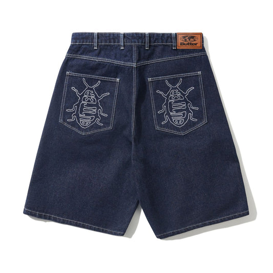 Roach Denim Shorts, Dark Indigo